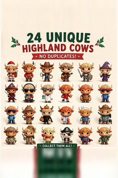 Highland Cow Advent Calendar 2026 – Festive Figures