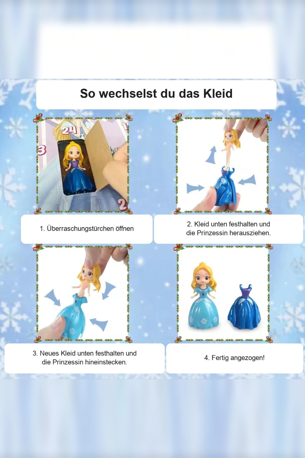 Princess Advent Calendar 2026 – 24 Dolls and Outfits to Change