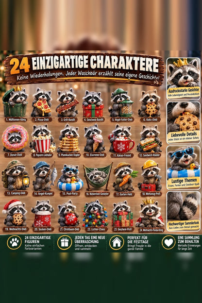 Raccoon Advent Calendar 2026 – 24 Collectible Figures