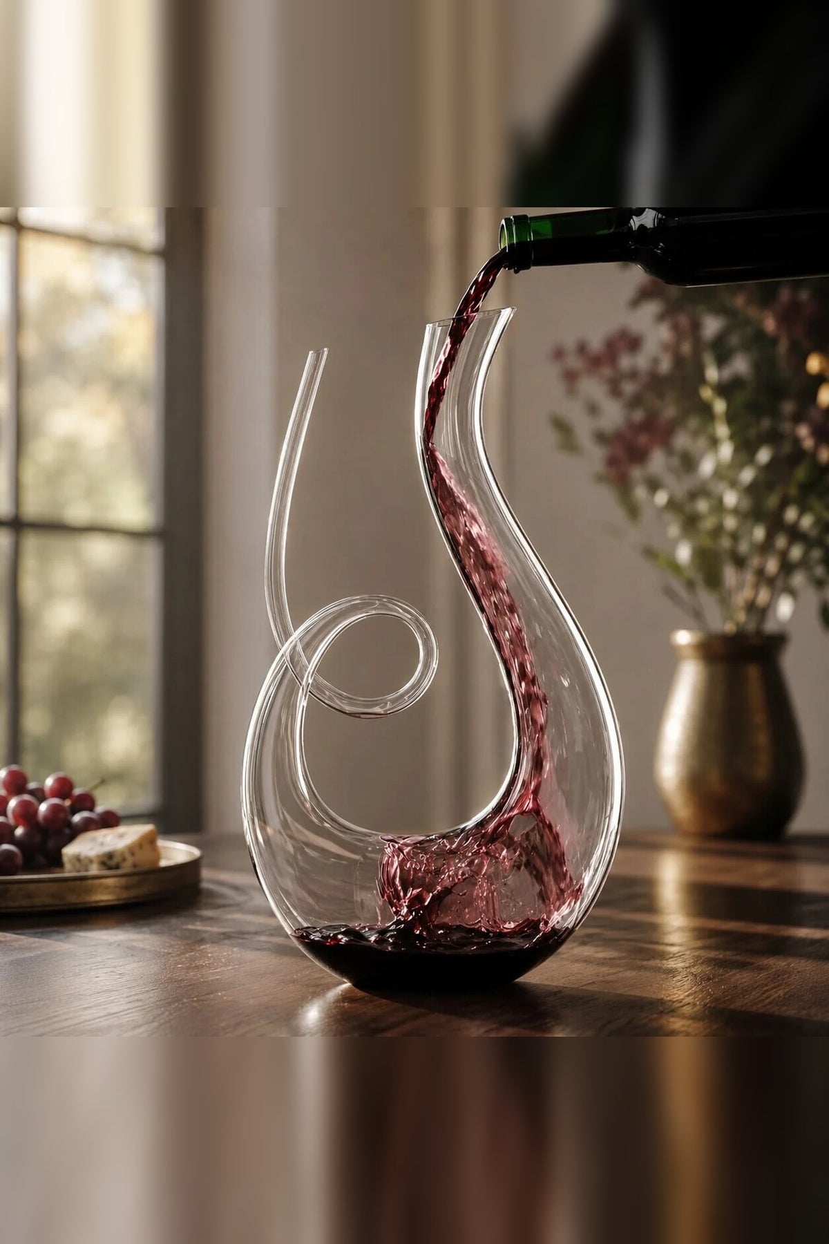 Wine Aerator Carafe – Elegant Spiral for Serving