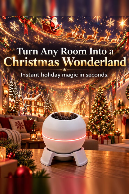 Christmas Projector – moving patterns, compact design, USB powered