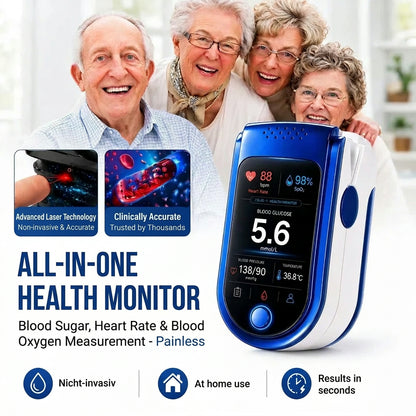 Health Monitor Display – clear glucose and wellness interface