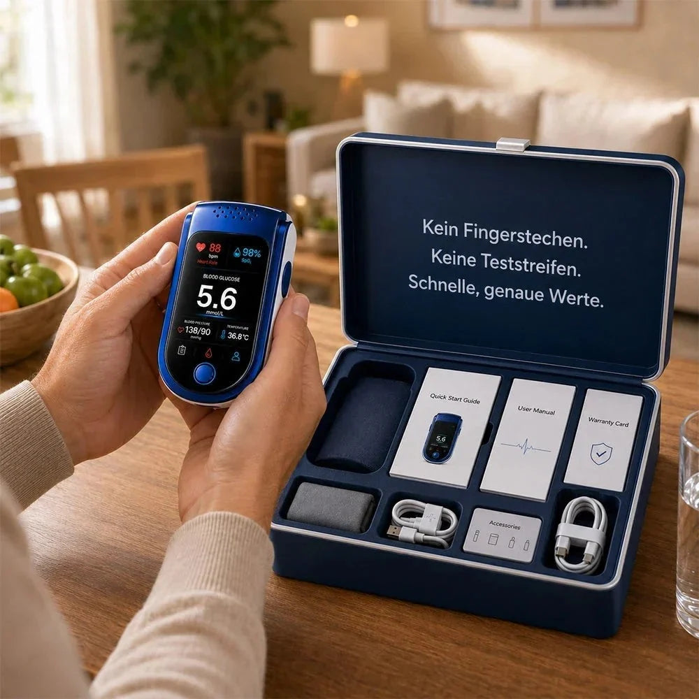 Health Monitor Display – clear glucose and wellness interface