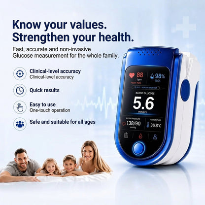 Health Monitor Display – clear glucose and wellness interface