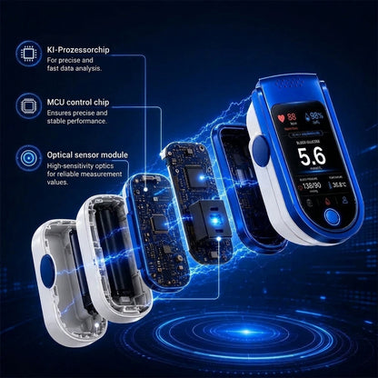 Health Monitor Display – clear glucose and wellness interface