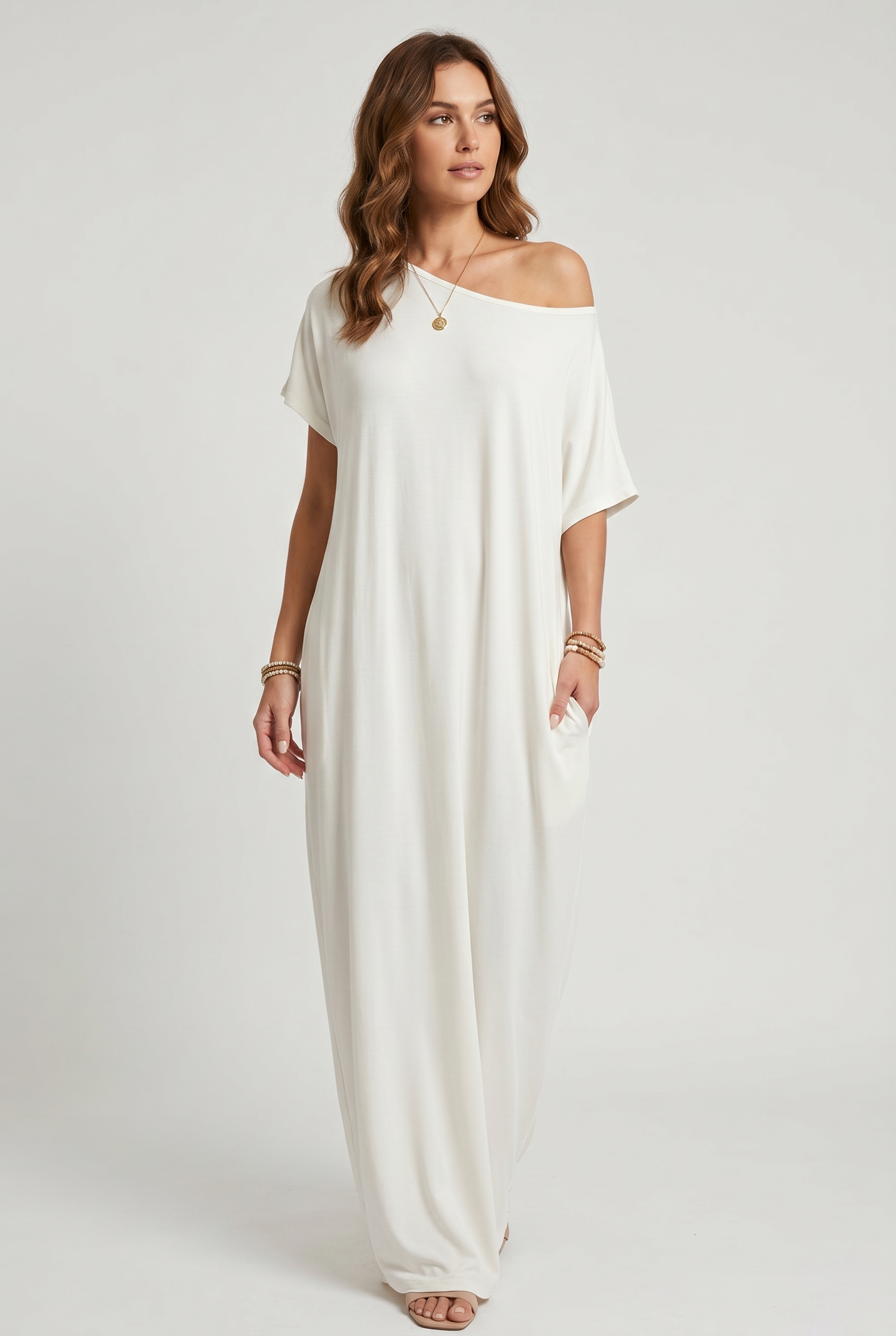 Dress Women - Asymmetric Off-Shoulder Dress