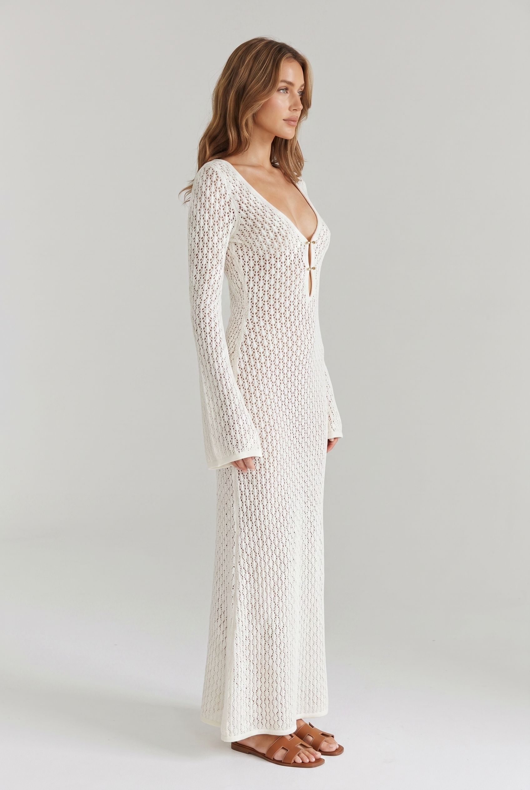 Maxi Dress Women - Button Front Dress