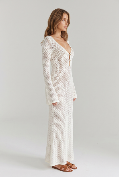 Maxi Dress Women - Button Front Dress