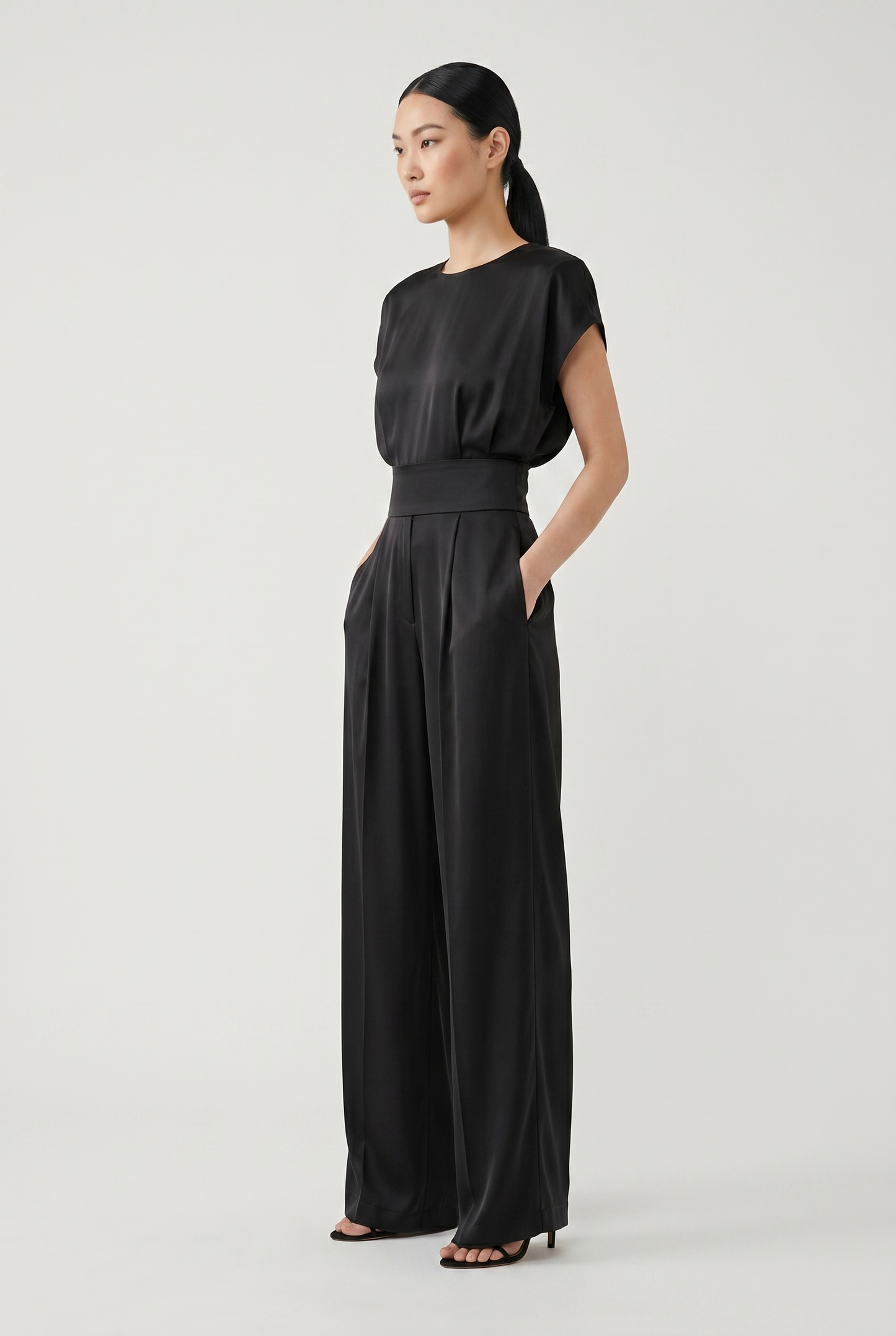 Jumpsuit Women - Solid Wide-Leg Jumpsuit