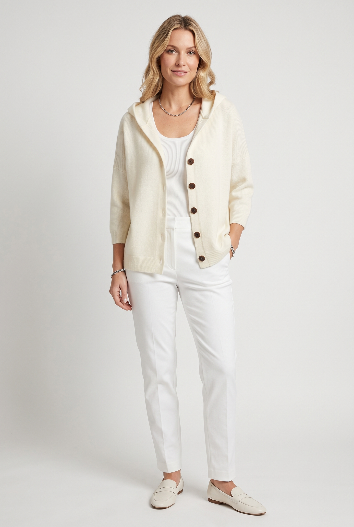 Cardigan Women - Hooded Knit Cardigan