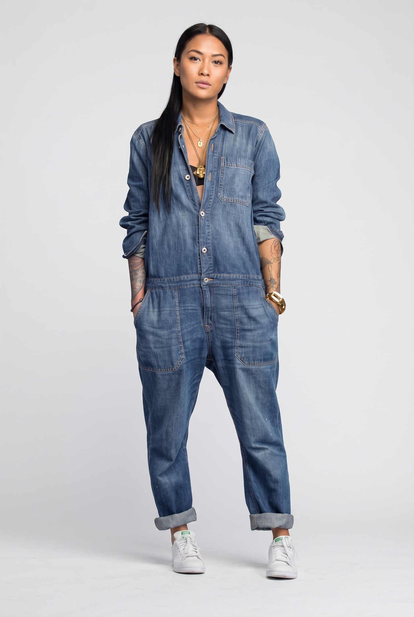 Jumpsuit Women - Denim Coverall Jumpsuit