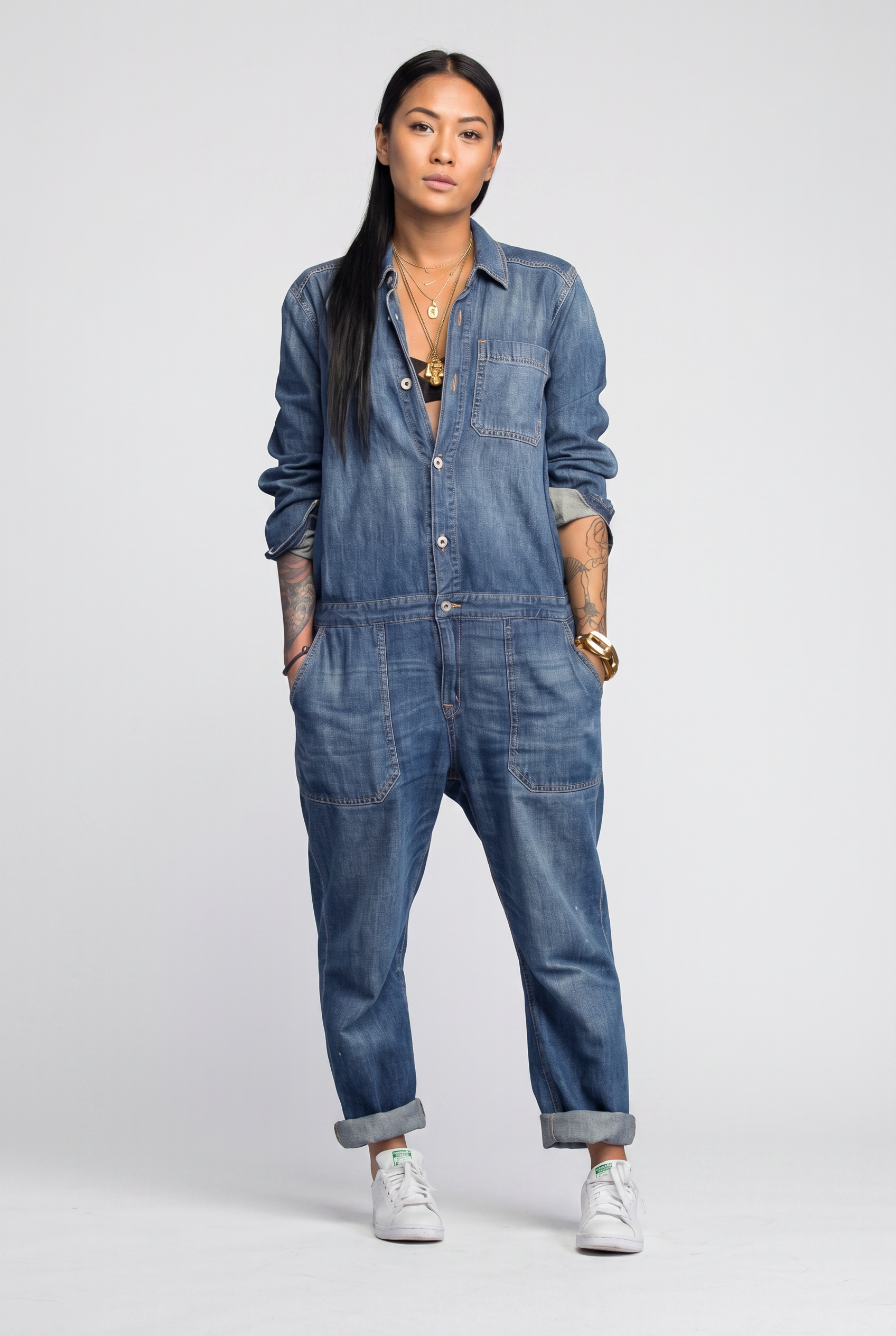 Jumpsuit Women - Denim Coverall Jumpsuit