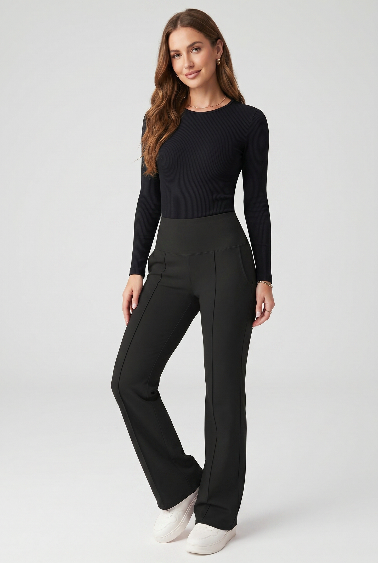 Leggings Women - High Waist Flare Leggings with Tummy Control