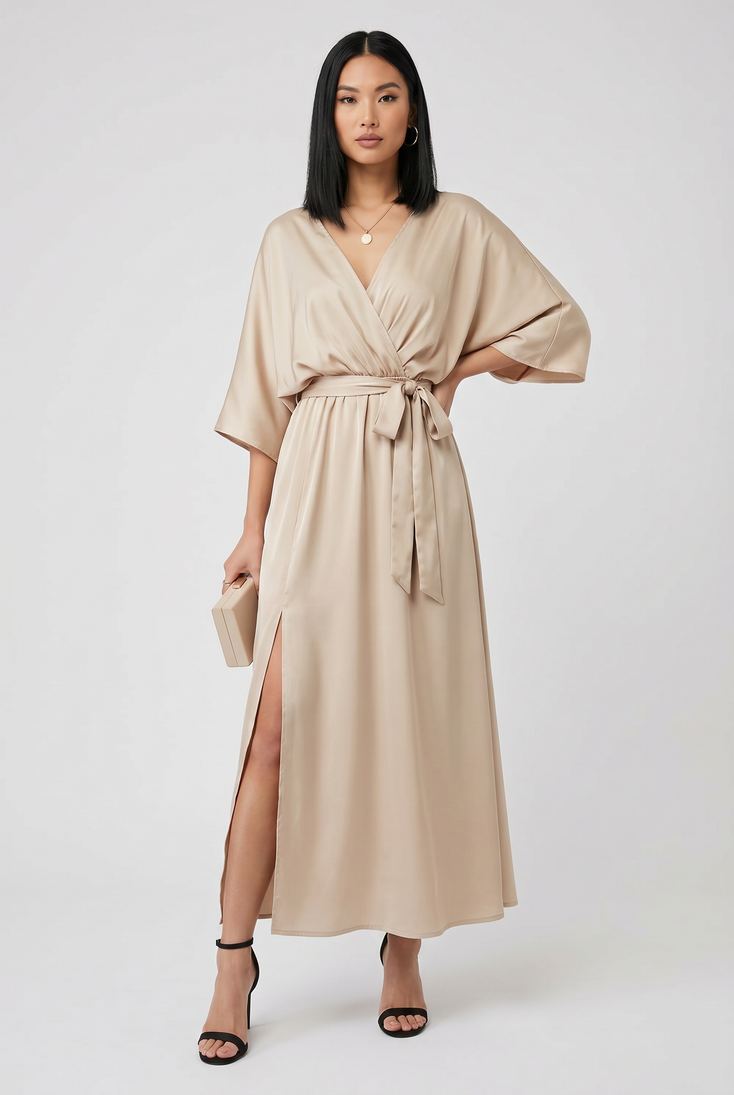 Maxi Dress Women - Airy Summer Maxi Dress with Flowing Skirt