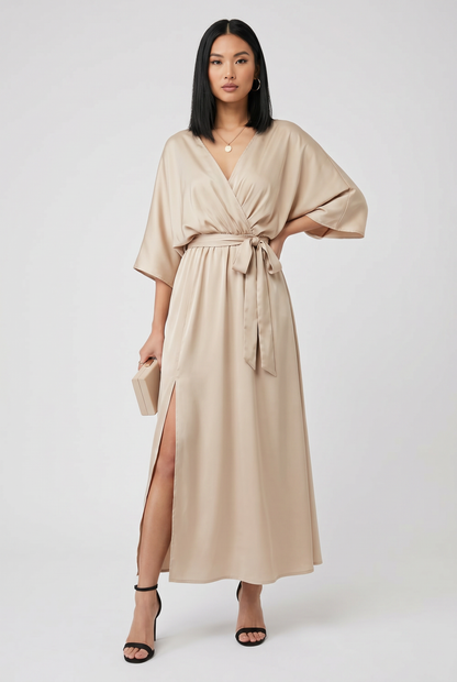 Maxi Dress Women - Airy Summer Maxi Dress with Flowing Skirt