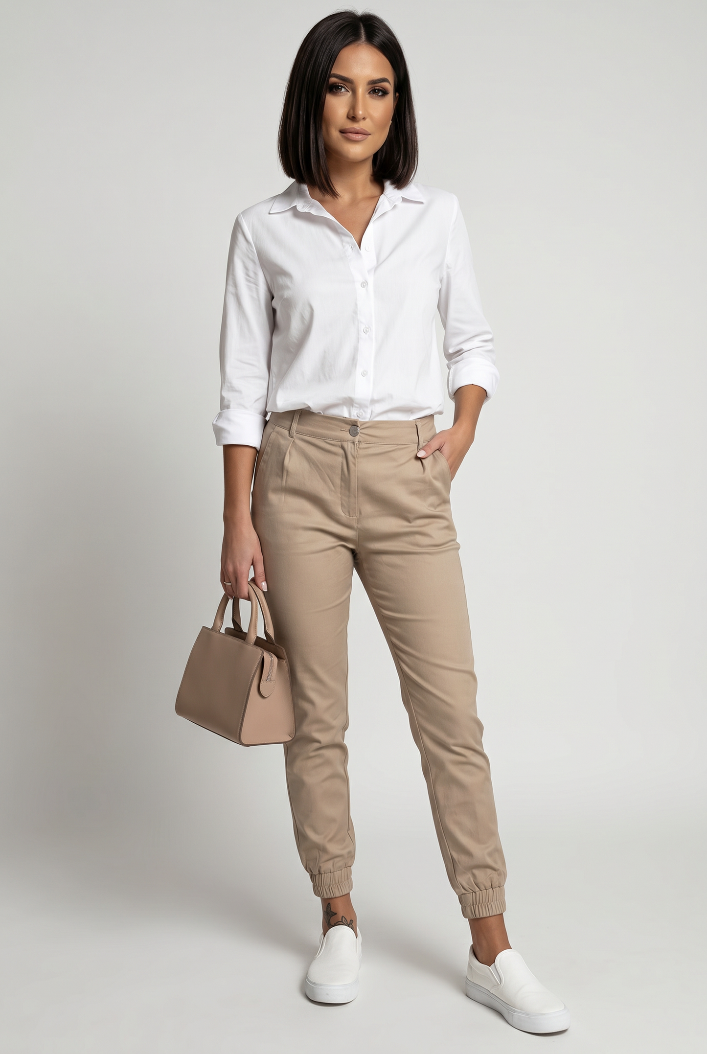 Trousers Women - Comfort Stretch Trousers with Elastic Waist