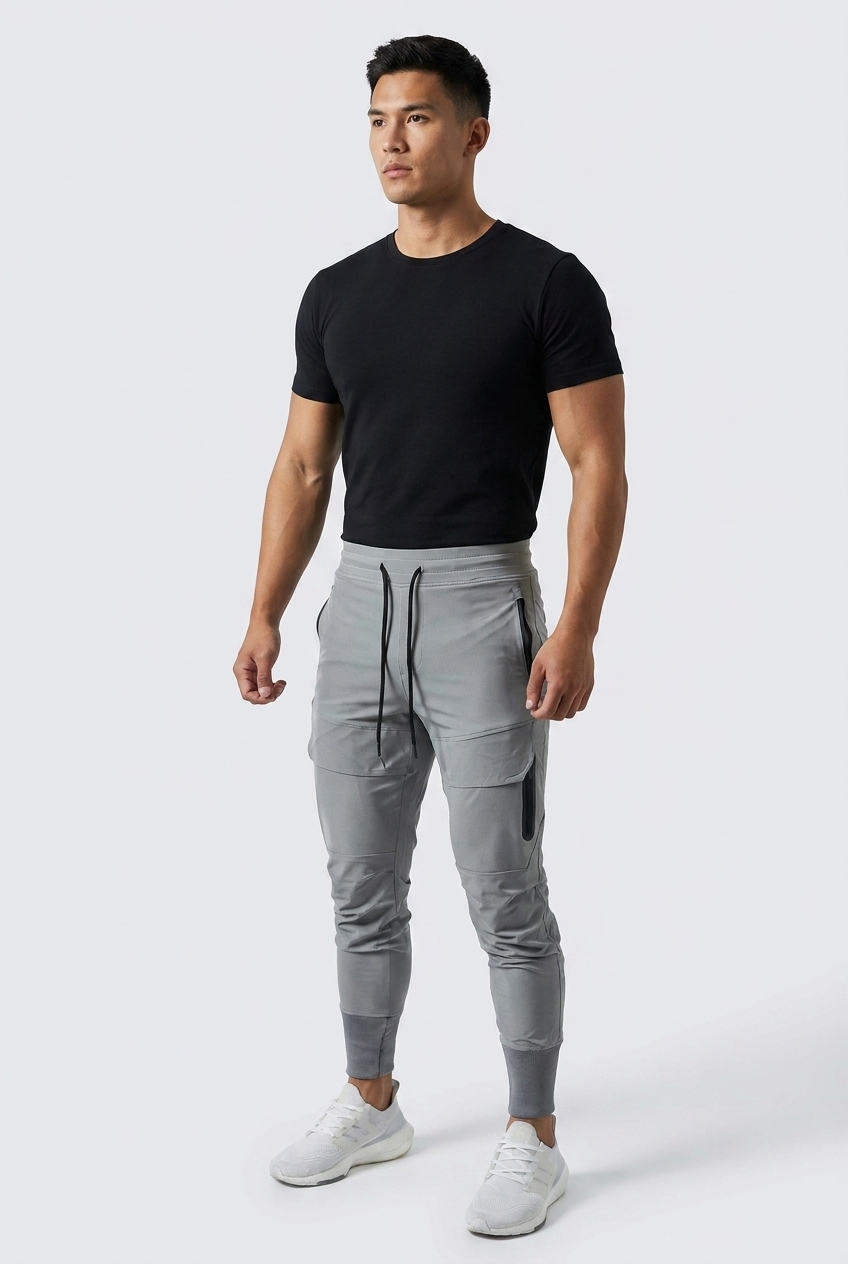 Active Shorts Men - Quick-Dry Sports Shorts with Zip Pockets