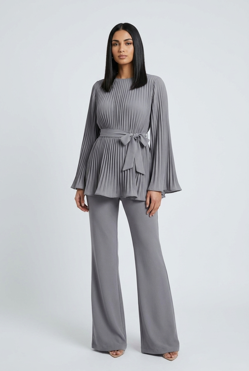 Set Women - Two-Piece Top and Flared Trousers Co-Ord