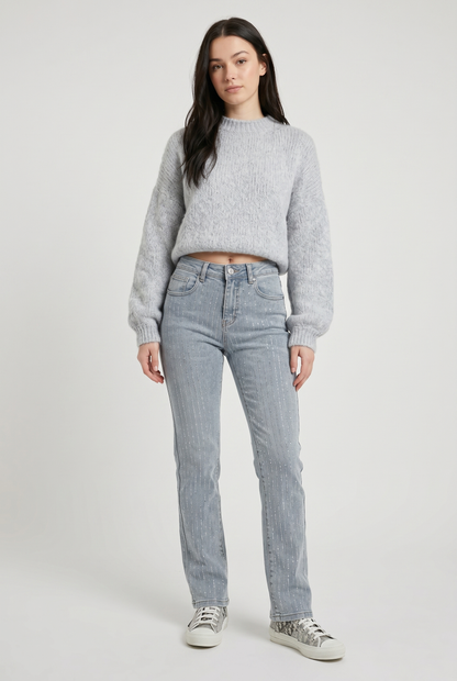 Jeans Women - Stretch Denim with High Waist