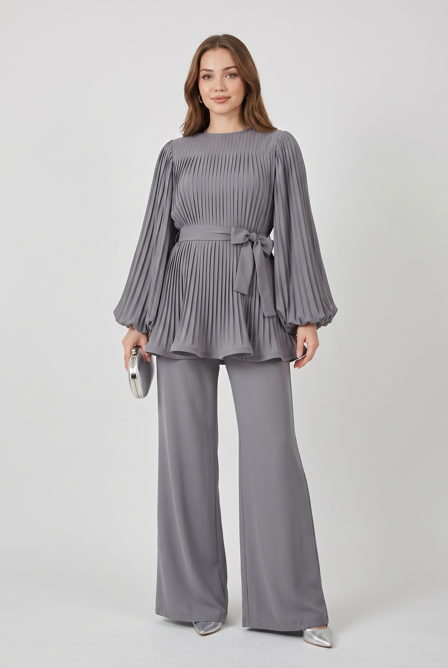 Set Women - Two-Piece Top and Flared Trousers Co-Ord