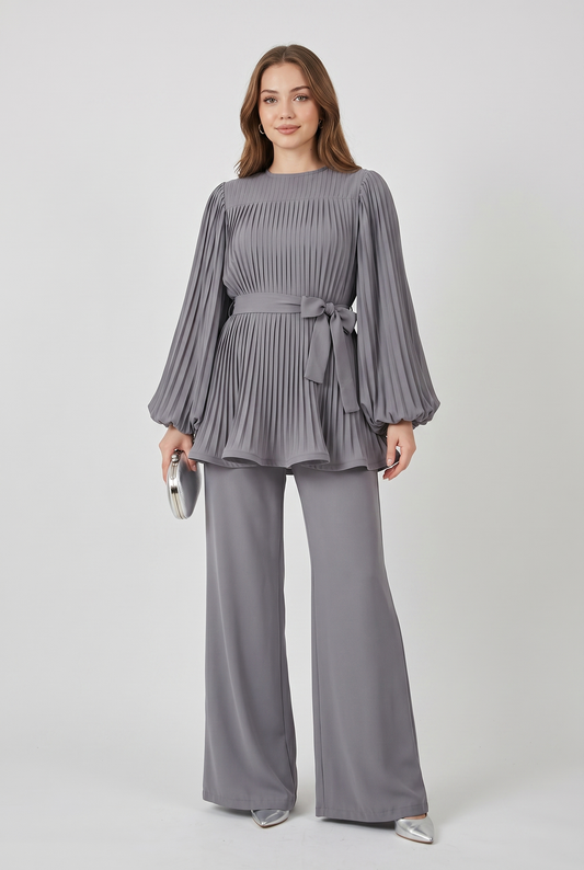 Set Women - Two-Piece Top and Flared Trousers Co-Ord