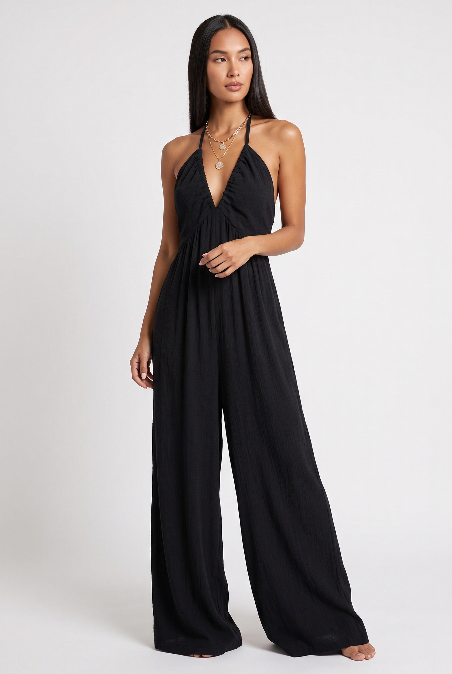 Jumpsuit Women - Backless V-Neck Jumpsuit