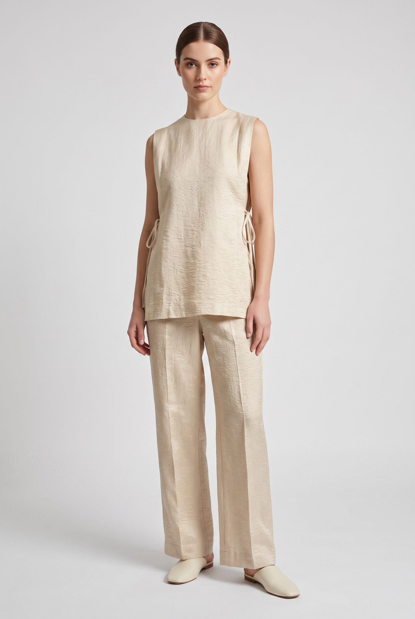 Set Women - Silk-Linen Two-Piece Outfit