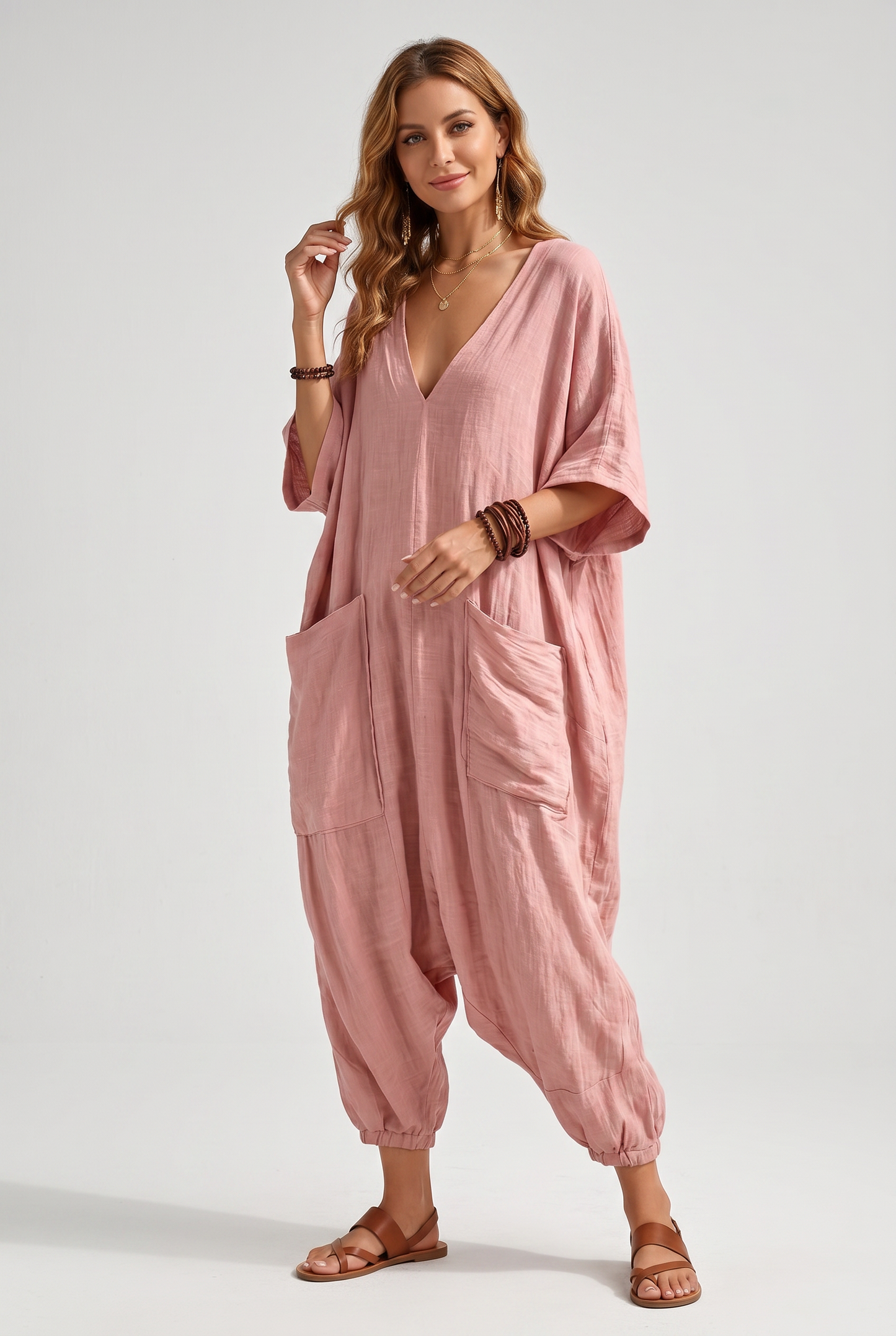Jumpsuit Women - V-Neck Summer Jumpsuit