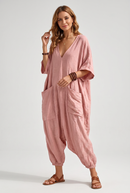 Jumpsuit Women - V-Neck Summer Jumpsuit