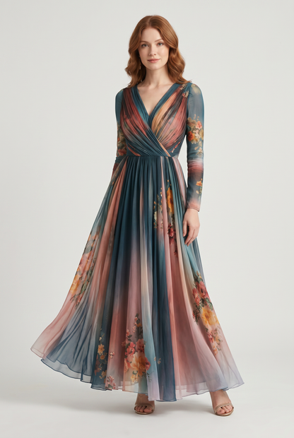Maxi Dress Women - Bohemian Floral Maxi Dress