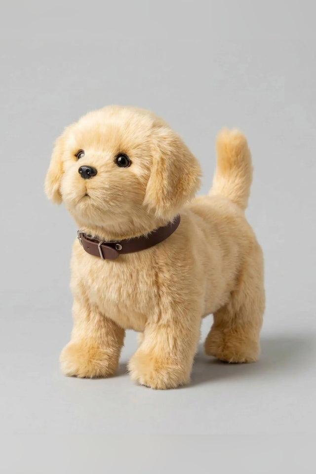 Interactive Robot Dog – plush coat, touch and sound sensors, battery-powered
