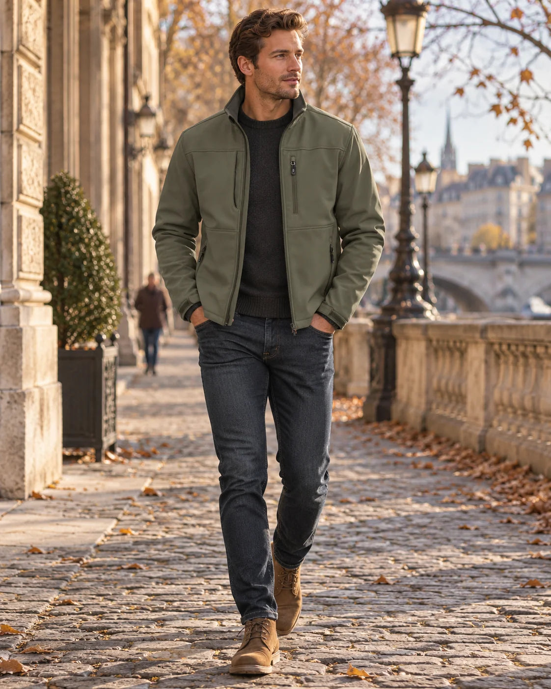 Jacket Men - Softshell with Polar Fleece Lining