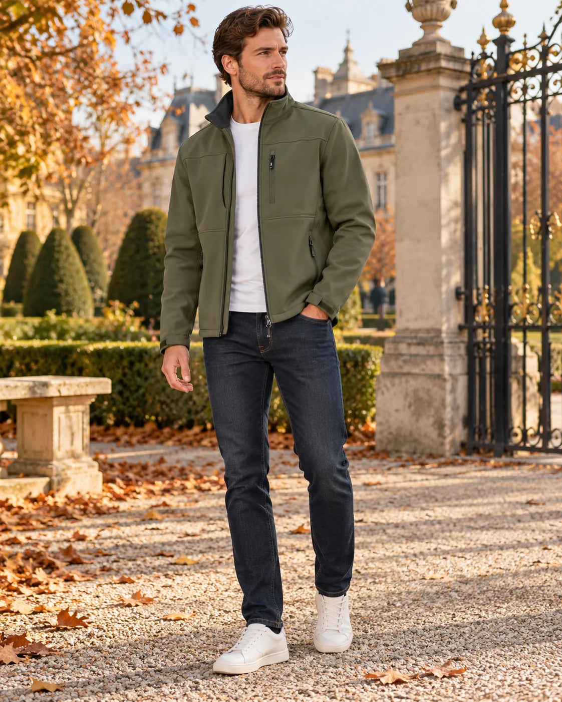 Jacket Men - Three-Layer Softshell Windproof Design