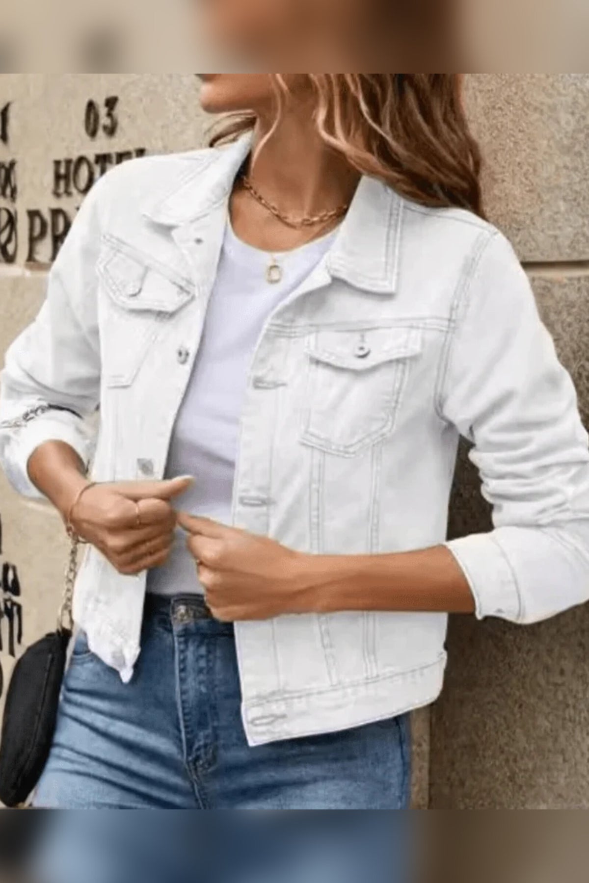 Jacket Women - Casual Jacket with Button Down