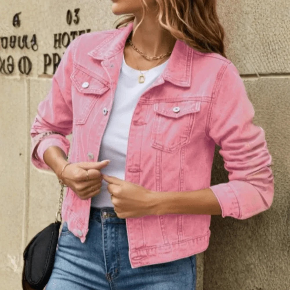Jacket Women - Casual Jacket with Button Down