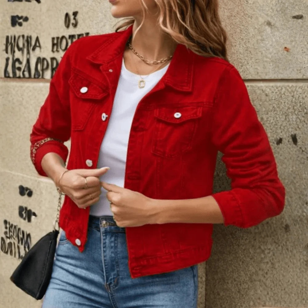 Jacket Women - Casual Jacket with Button Down