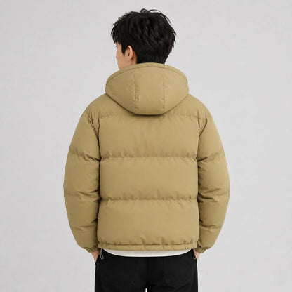 Jacket Women - Hooded Puffer Jacket with Quilted Panels