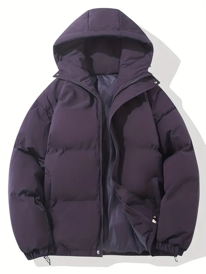 Jacket Women - Quilted Puffer with Stand Collar and Relaxed Fit
