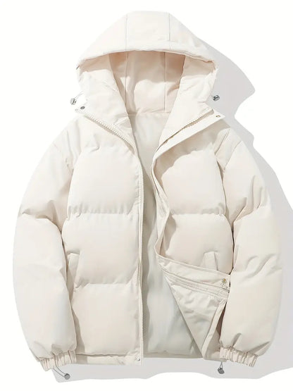 Jacket Women - Quilted Puffer with Stand Collar and Relaxed Fit