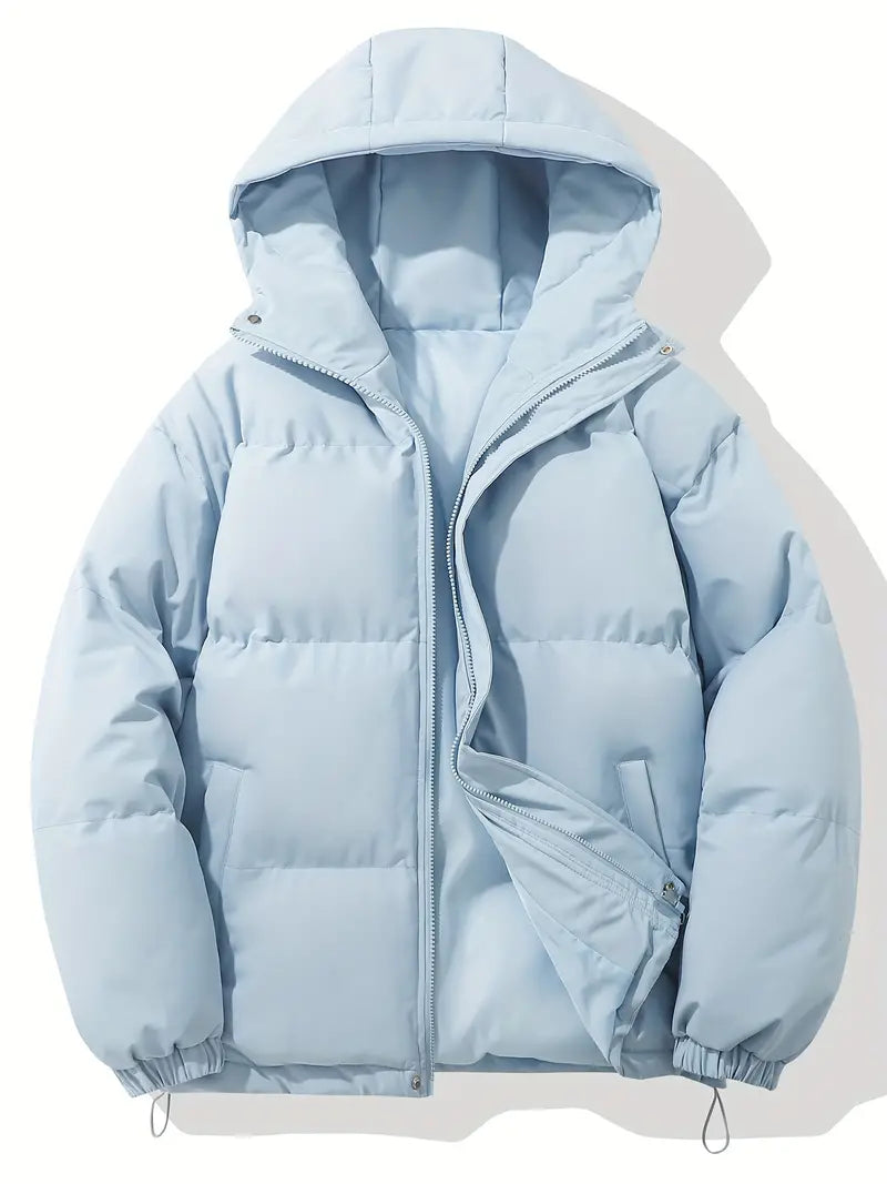 Jacket Women - Quilted Puffer with Stand Collar and Relaxed Fit