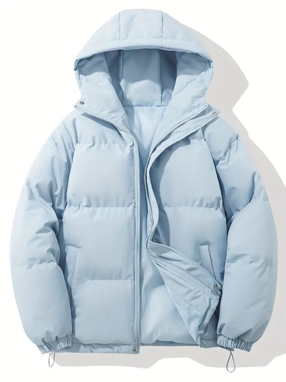 Jacket Women - Quilted Puffer with Stand Collar and Relaxed Fit