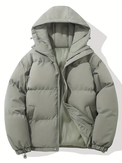 Jacket Women - Quilted Puffer with Stand Collar and Relaxed Fit
