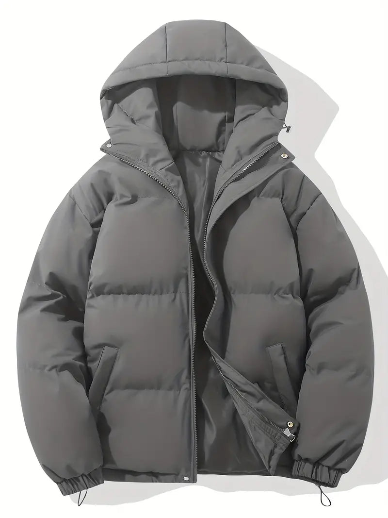Jacket Women - Quilted Puffer with Stand Collar and Relaxed Fit