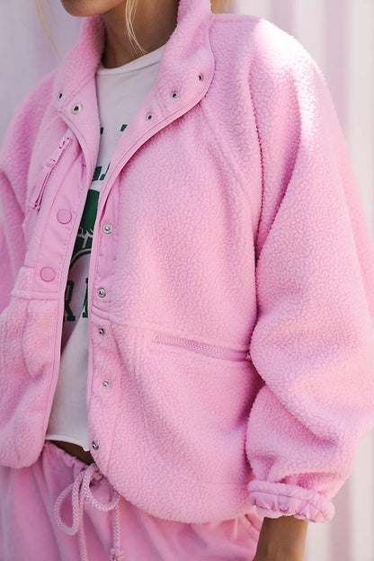 Jacket Women - Sherpa Utility Jacket with Zip Pockets