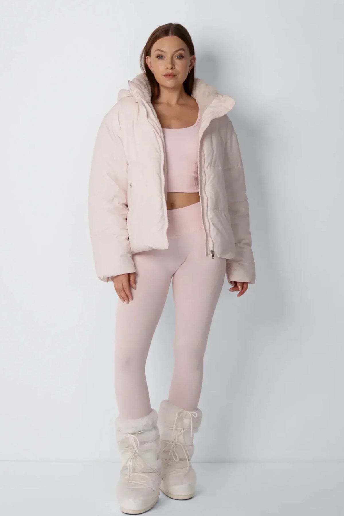 Jacket Women - Short Puffer with Removable Hood