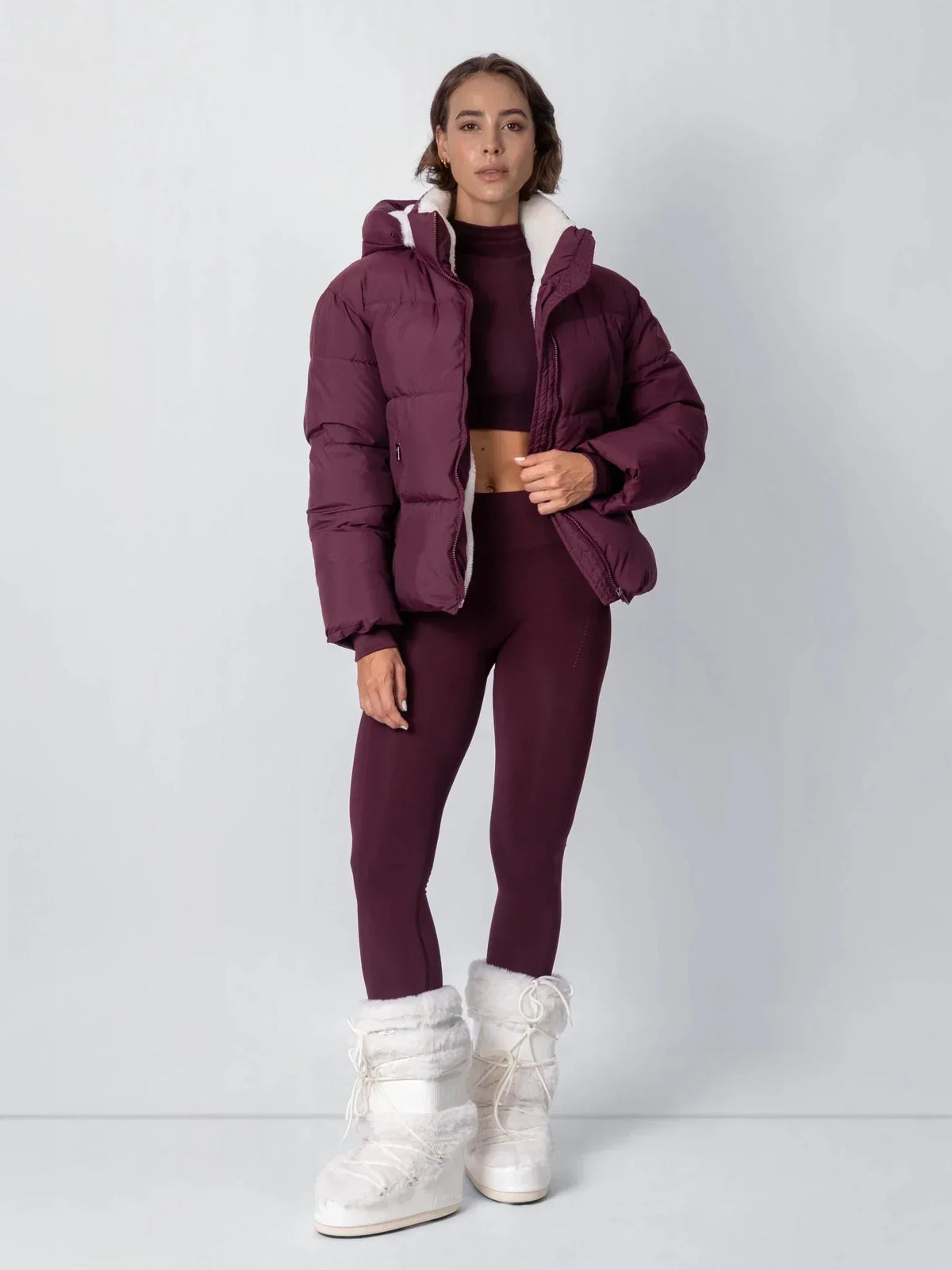 Jacket Women - Short Puffer with Removable Hood
