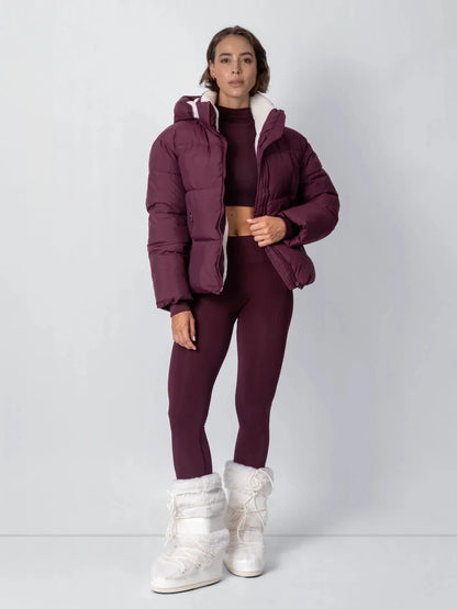 Jacket Women - Short Puffer with Removable Hood