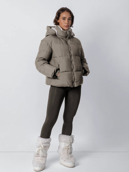 Jacket Women - Short Puffer with Removable Hood