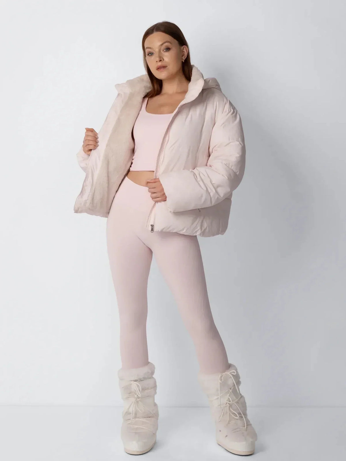 Jacket Women - Short Puffer with Removable Hood
