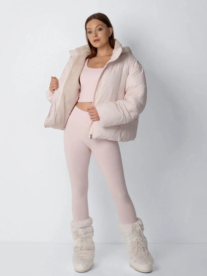 Jacket Women - Short Puffer with Removable Hood